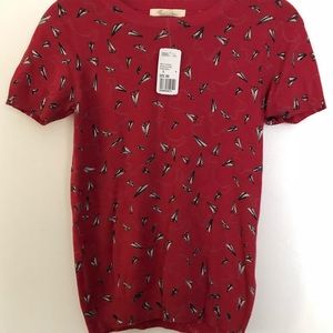Paper Airplanes Short-Sleeved Knit Top